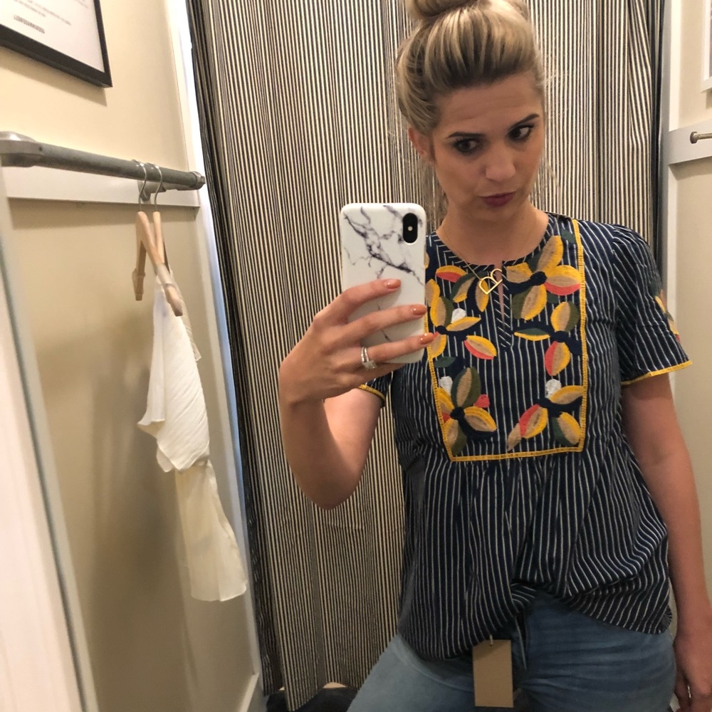 Madewell Embroidered top
